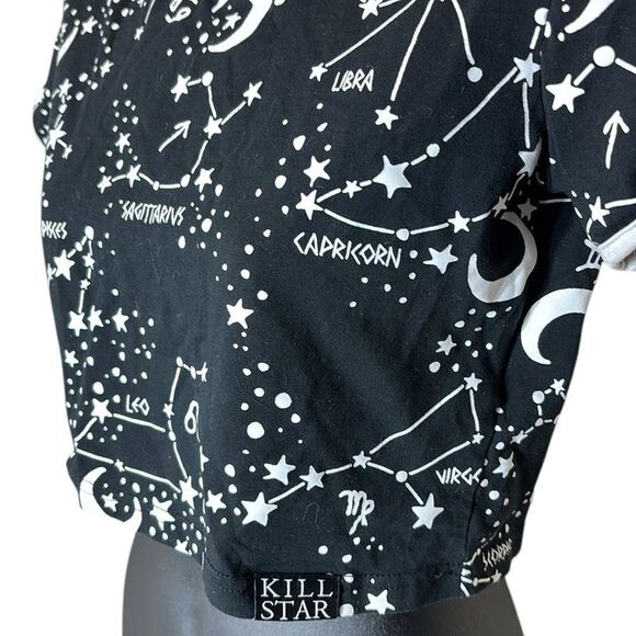 Killstar dolls kill crop baby tee astrology signs Whimsigoth zodiac small - Picture 2 of 5